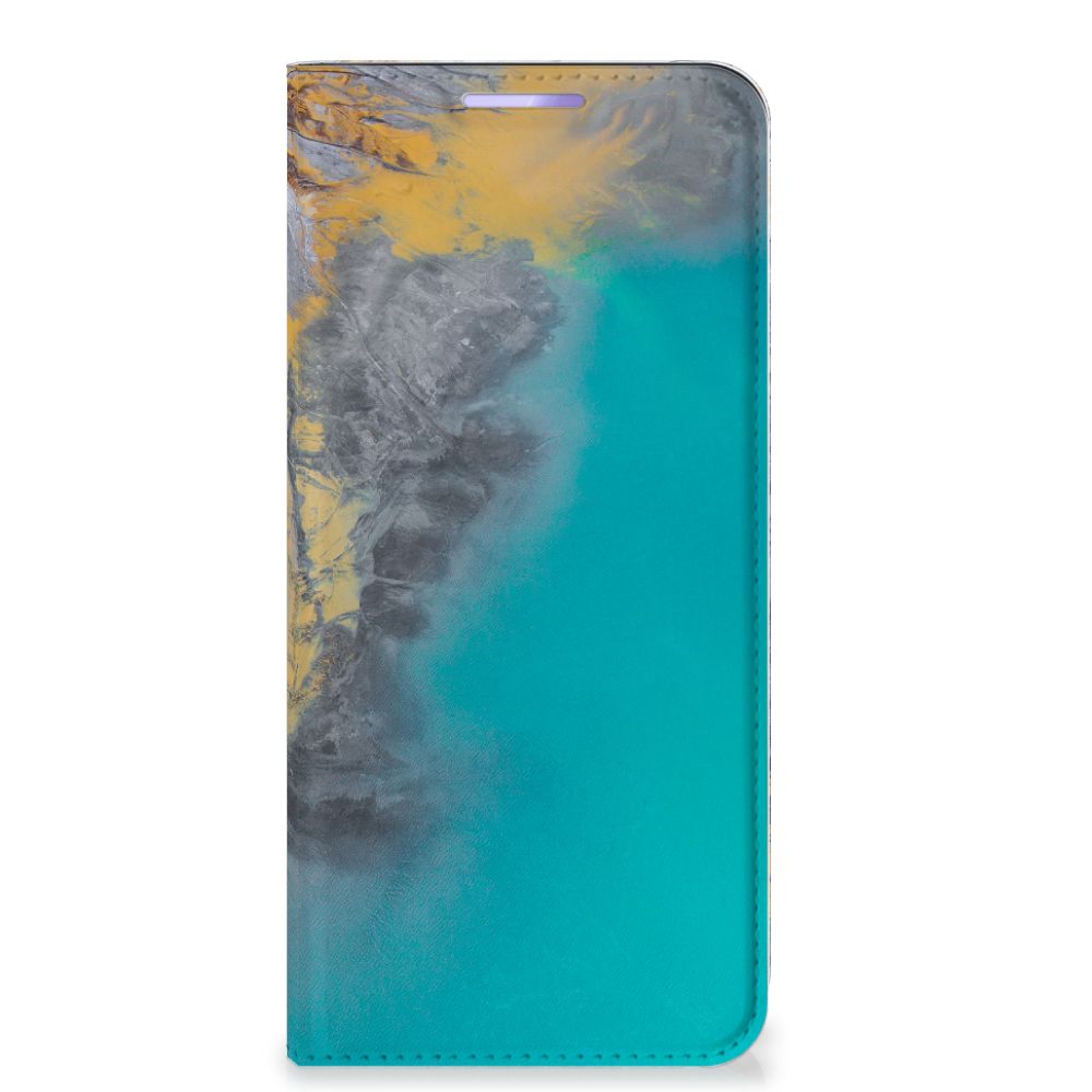 OPPO Find X3 Lite Standcase Marble Blue Gold