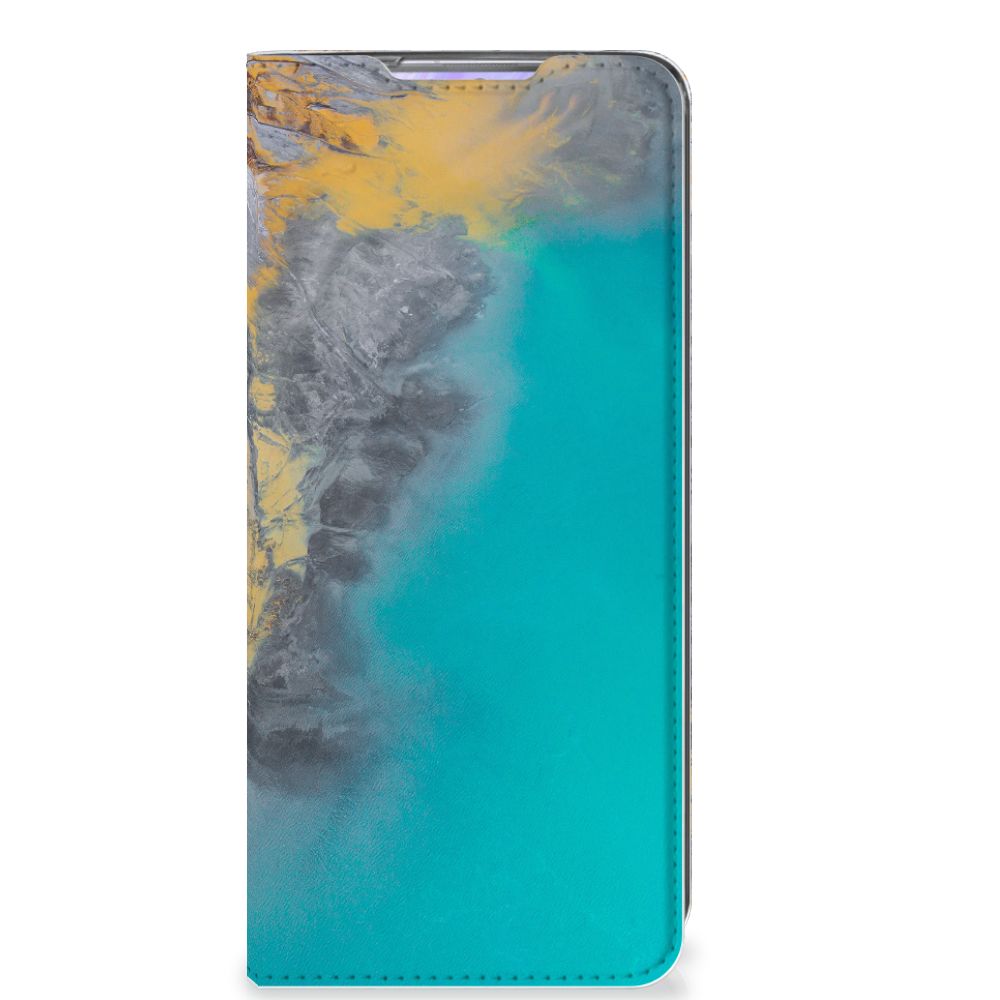Samsung Galaxy S20 Ultra Standcase Marble Blue Gold