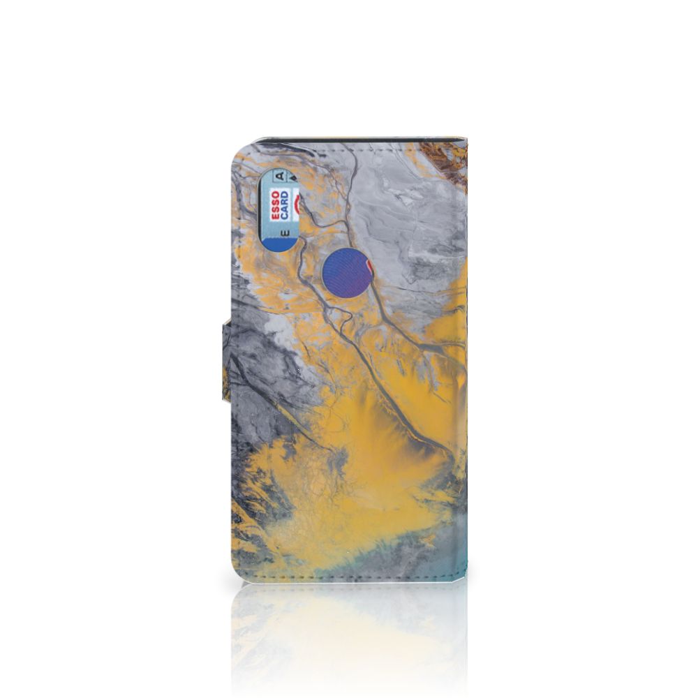Xiaomi Mi Mix 2s Bookcase Marble Blue Gold