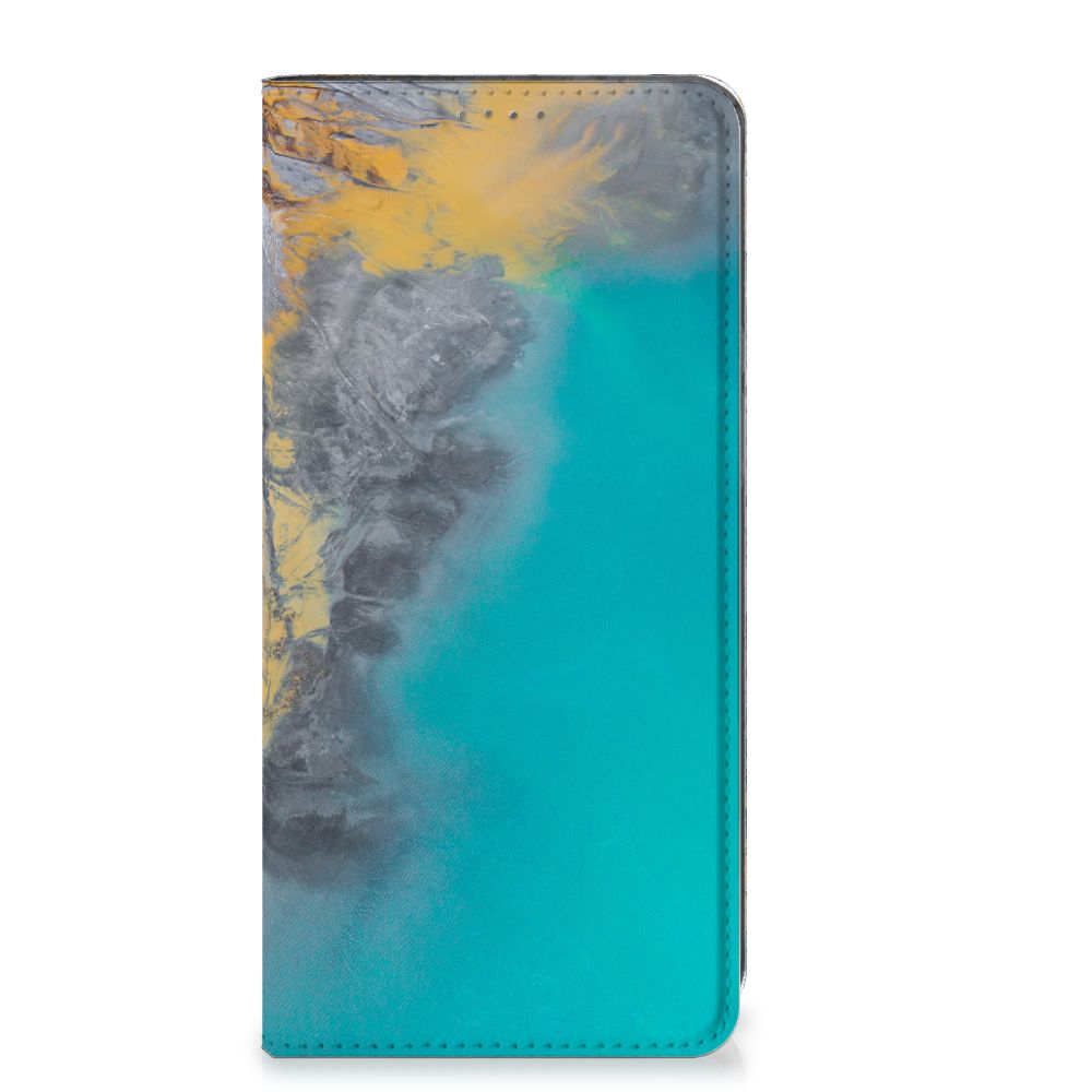 Google Pixel 7 Pro Standcase Marble Blue Gold