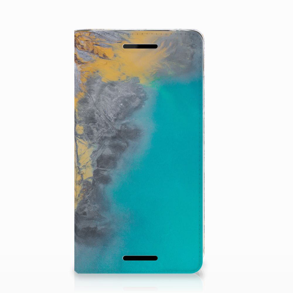 Nokia 2.1 2018 Standcase Marble Blue Gold
