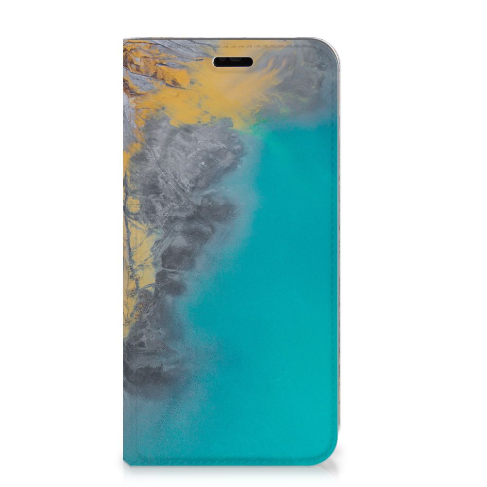 Huawei P Smart Plus Standcase Marble Blue Gold