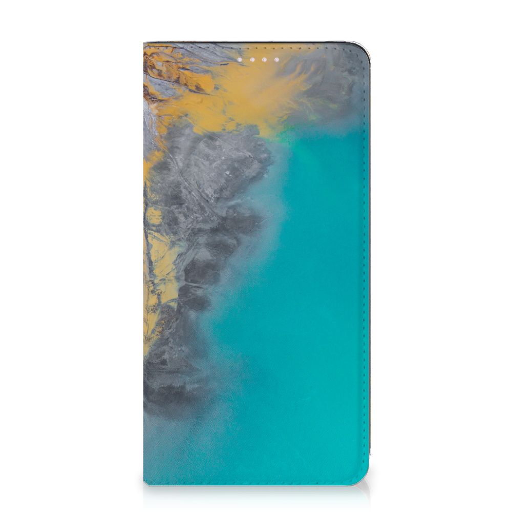 OnePlus Nord 2 5G Standcase Marble Blue Gold