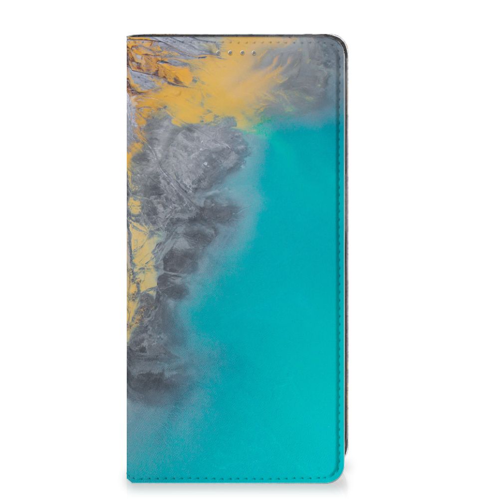 Samsung Galaxy A34 Standcase Marble Blue Gold