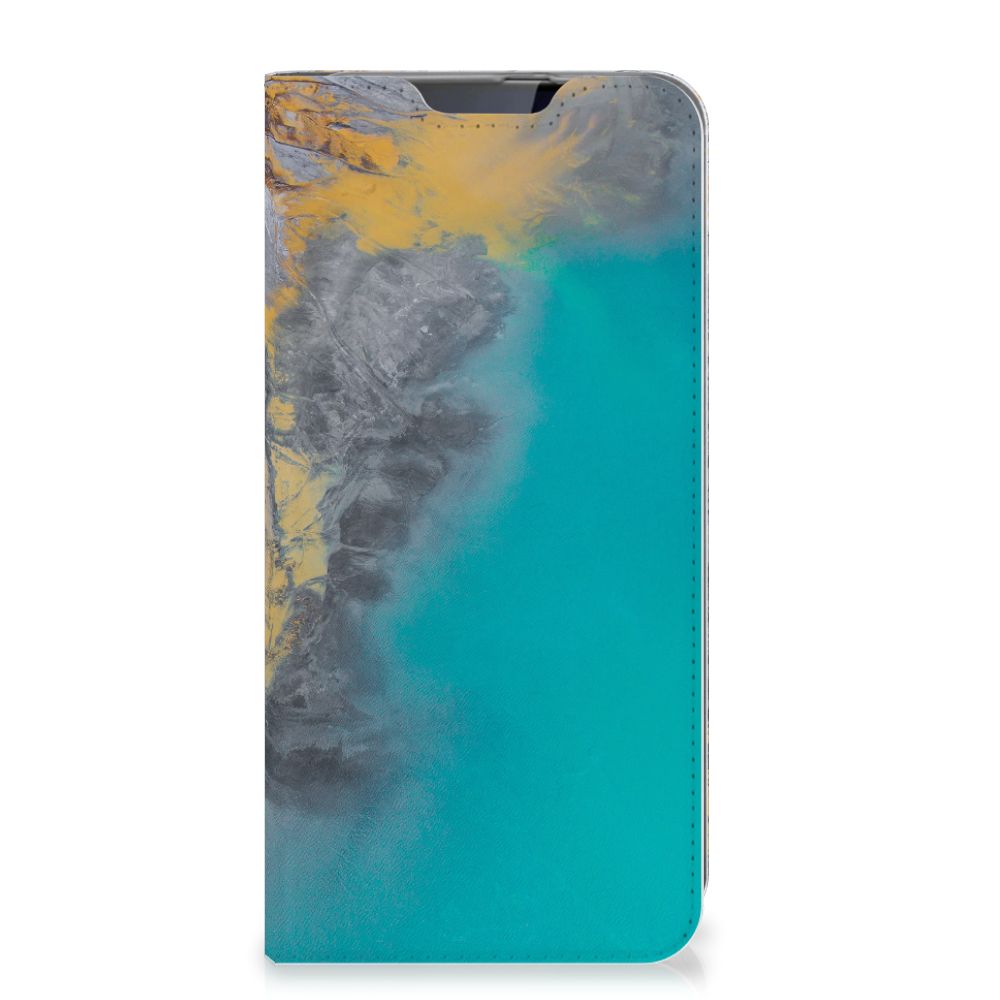 Samsung Galaxy A60 Standcase Marble Blue Gold