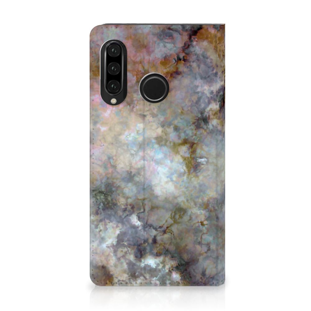 Huawei P30 Lite New Edition Standcase Marmer Grijs