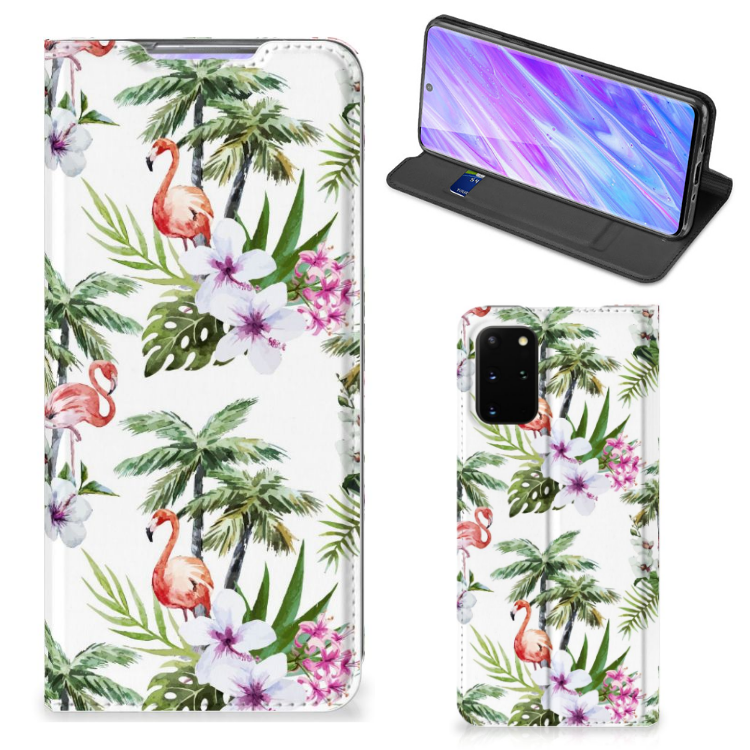Samsung Galaxy S20 Plus Hoesje maken Flamingo Palms