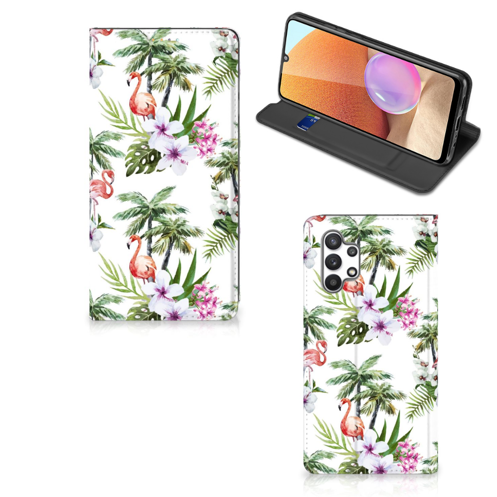 Samsung Galaxy A32 4G | A32 5G Enterprise Editie Hoesje maken Flamingo Palms