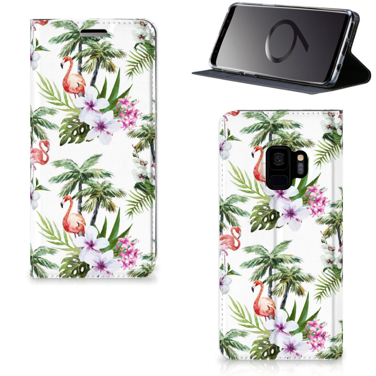 Samsung Galaxy S9 Hoesje maken Flamingo Palms