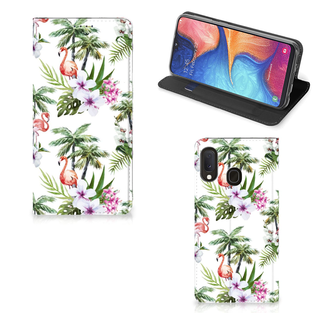Samsung Galaxy A20e Hoesje maken Flamingo Palms