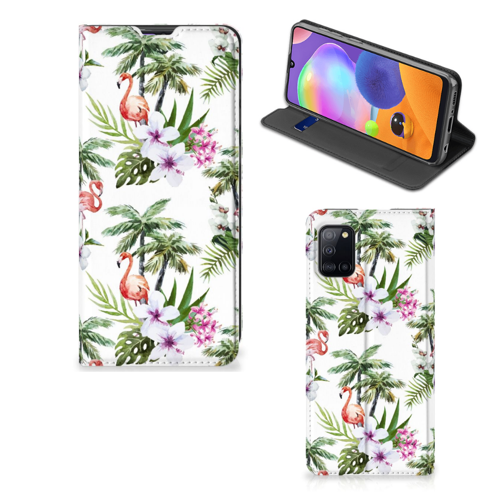 Samsung Galaxy A31 Hoesje maken Flamingo Palms