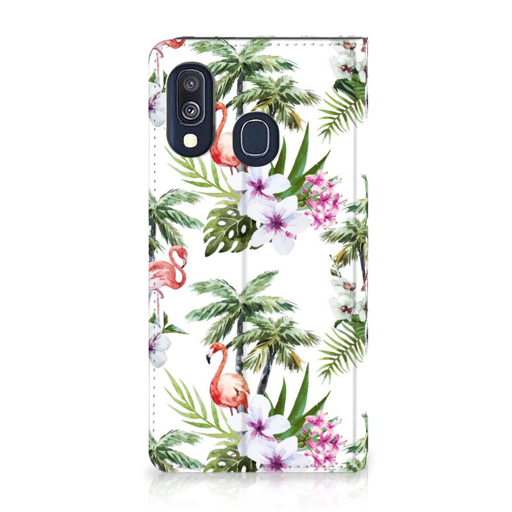 Samsung Galaxy A40 Hoesje maken Flamingo Palms
