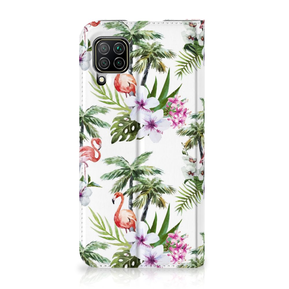 Huawei P40 Lite Hoesje maken Flamingo Palms