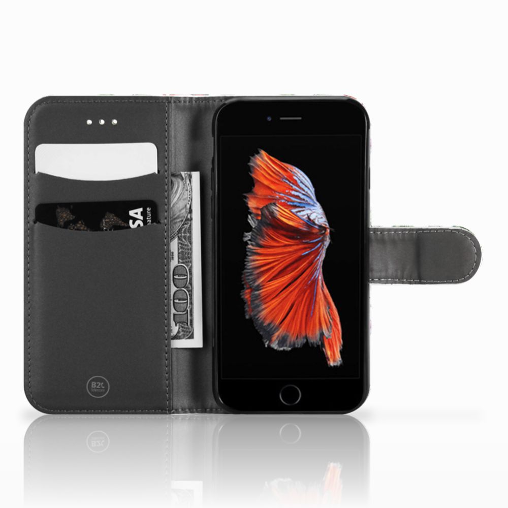 Apple iPhone 6 | 6s Telefoonhoesje met Pasjes Flamingo Palms