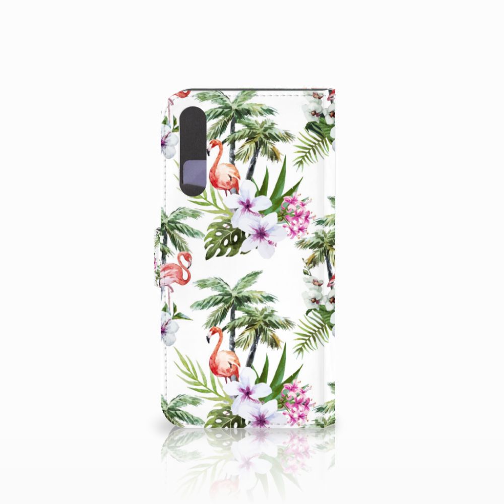 Huawei P20 Pro Telefoonhoesje met Pasjes Flamingo Palms