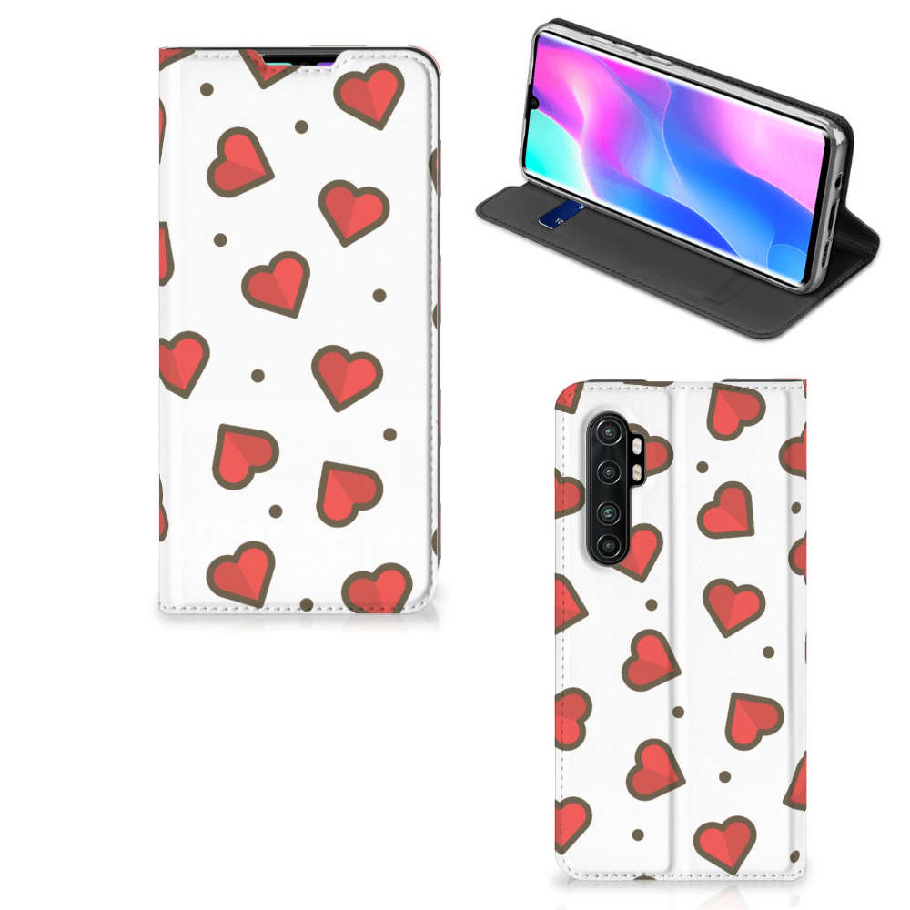 Xiaomi Mi Note 10 Lite Hoesje met Magneet Hearts