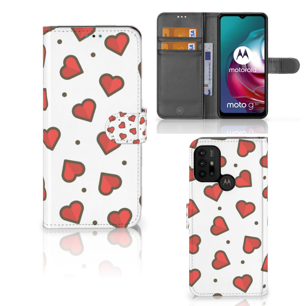 Motorola Moto G10 | G20 | G30 Telefoon Hoesje Hearts