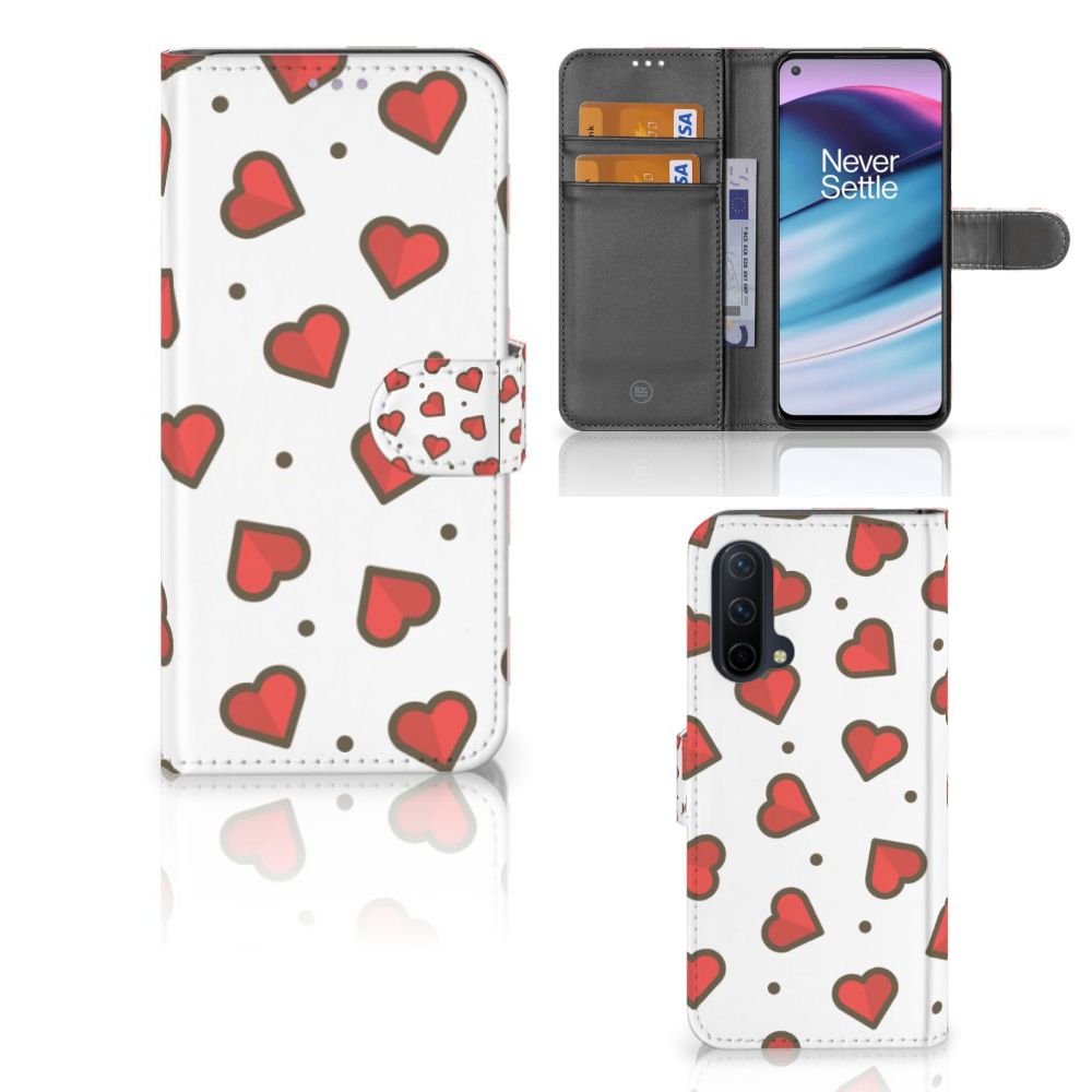 OnePlus Nord CE 5G Telefoon Hoesje Hearts