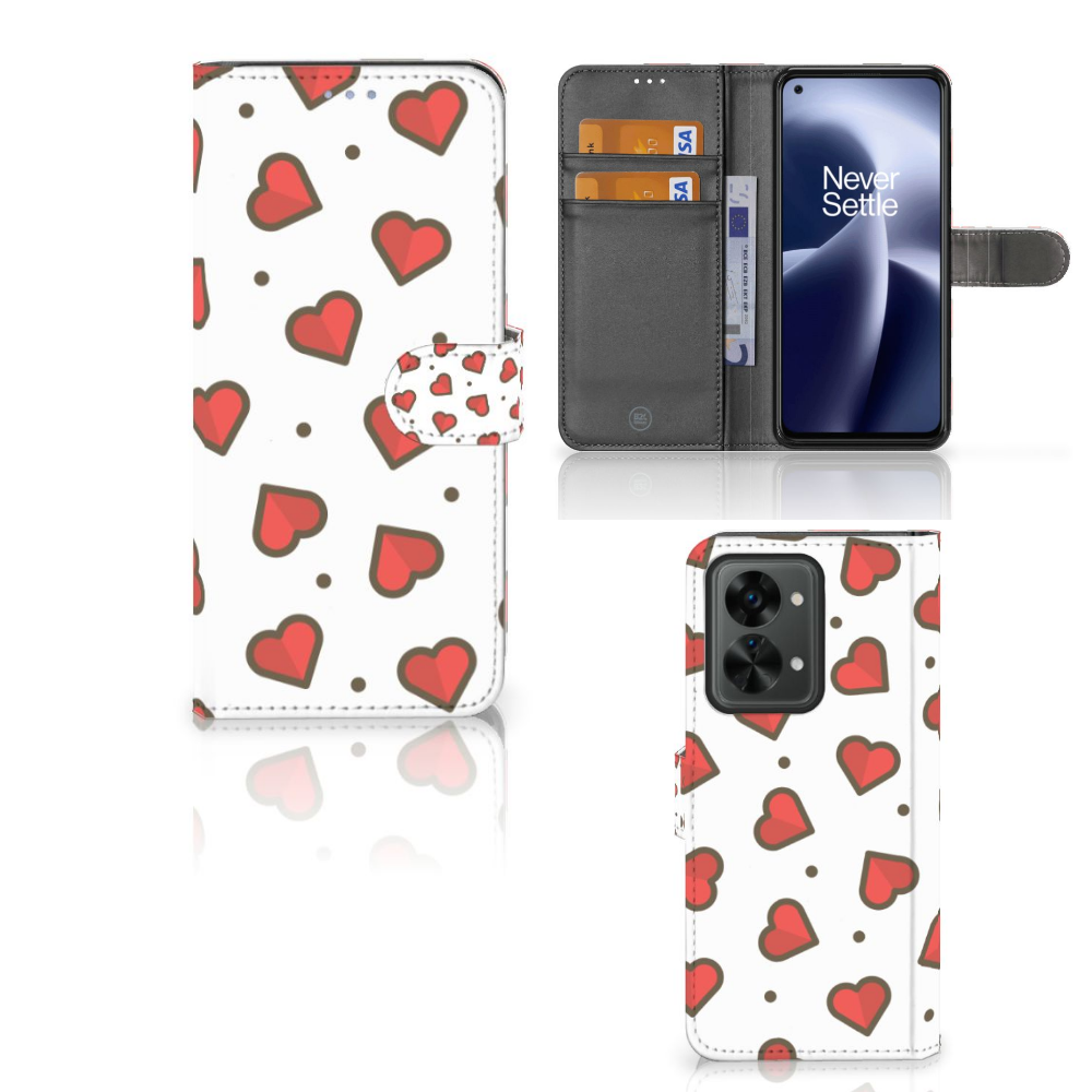 OnePlus Nord 2T Telefoon Hoesje Hearts
