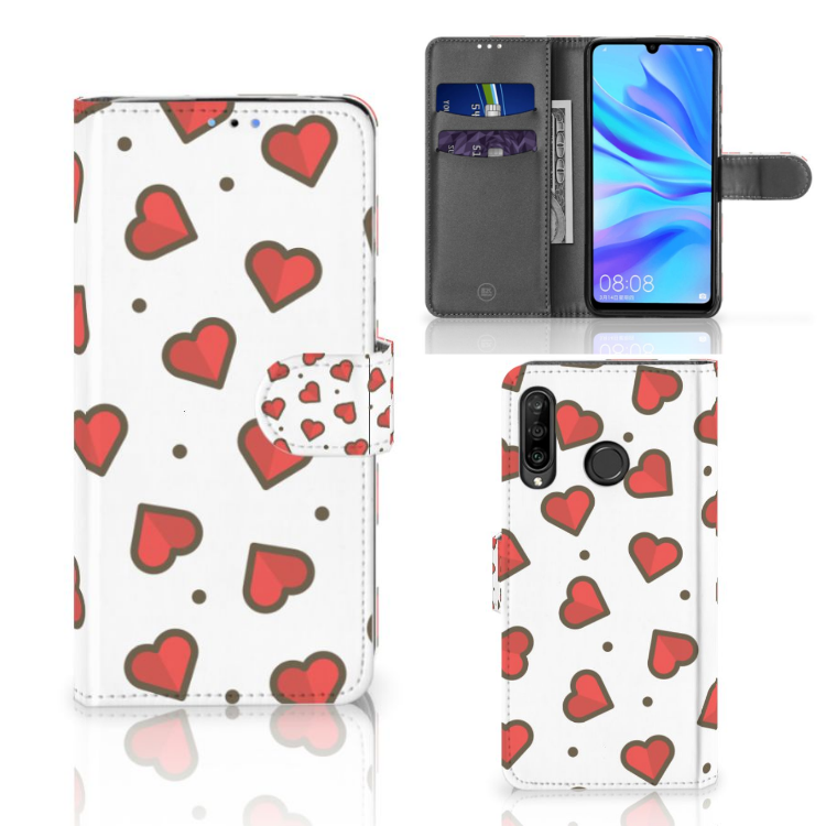 Huawei P30 Lite (2020) Telefoon Hoesje Hearts