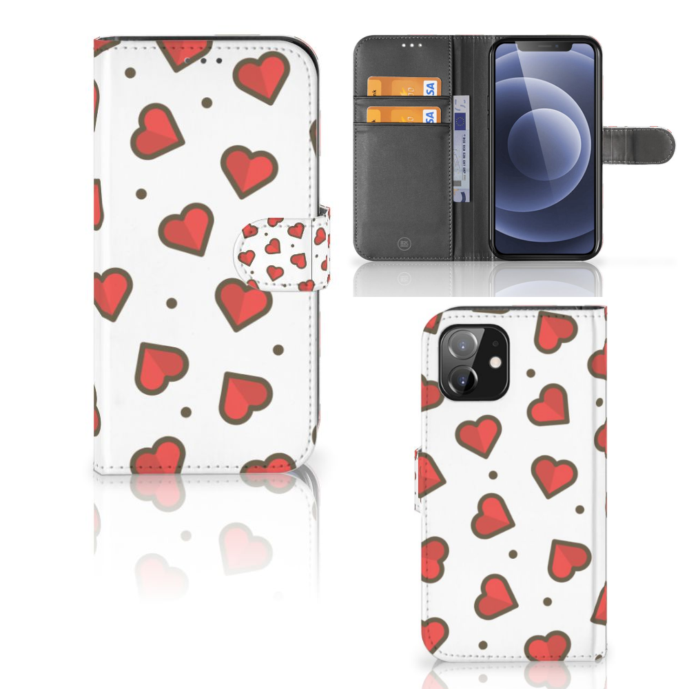 iPhone 12 | 12 Pro (6.1) Telefoon Hoesje Hearts