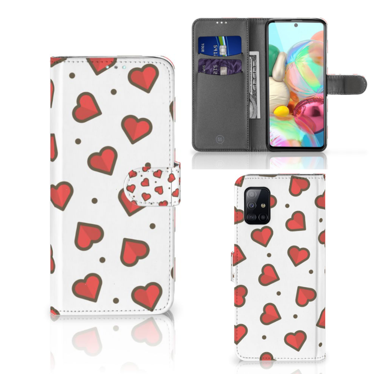 Samsung Galaxy A71 Telefoon Hoesje Hearts