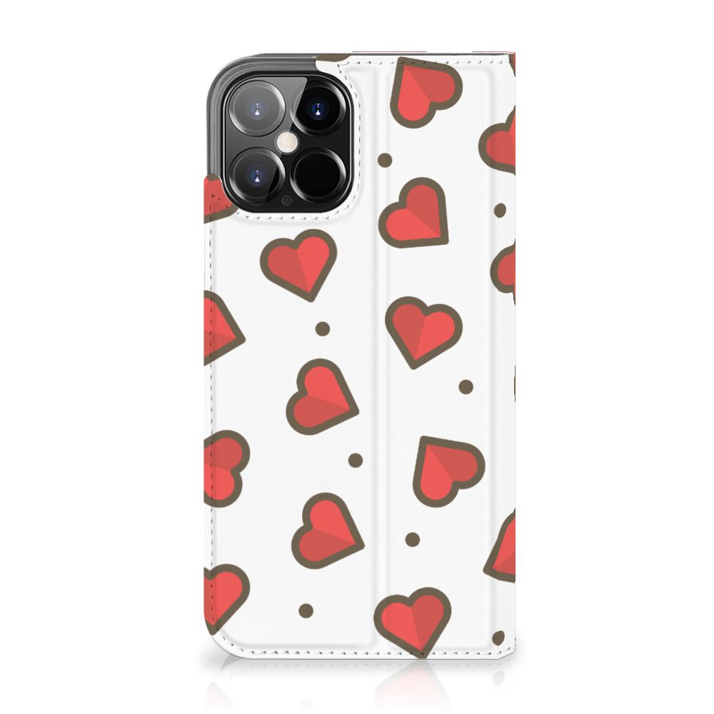 iPhone 12 Pro Max Hoesje met Magneet Hearts