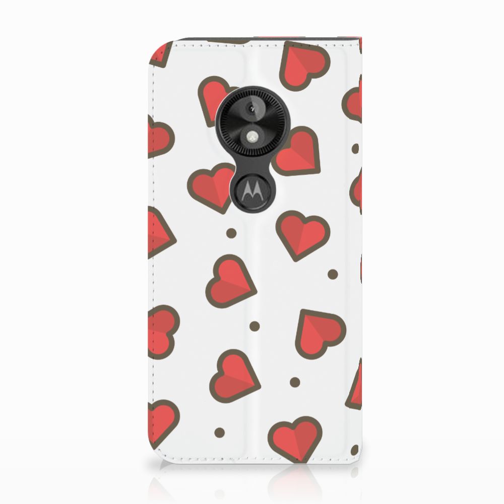 Motorola Moto E5 Play Hoesje met Magneet Hearts