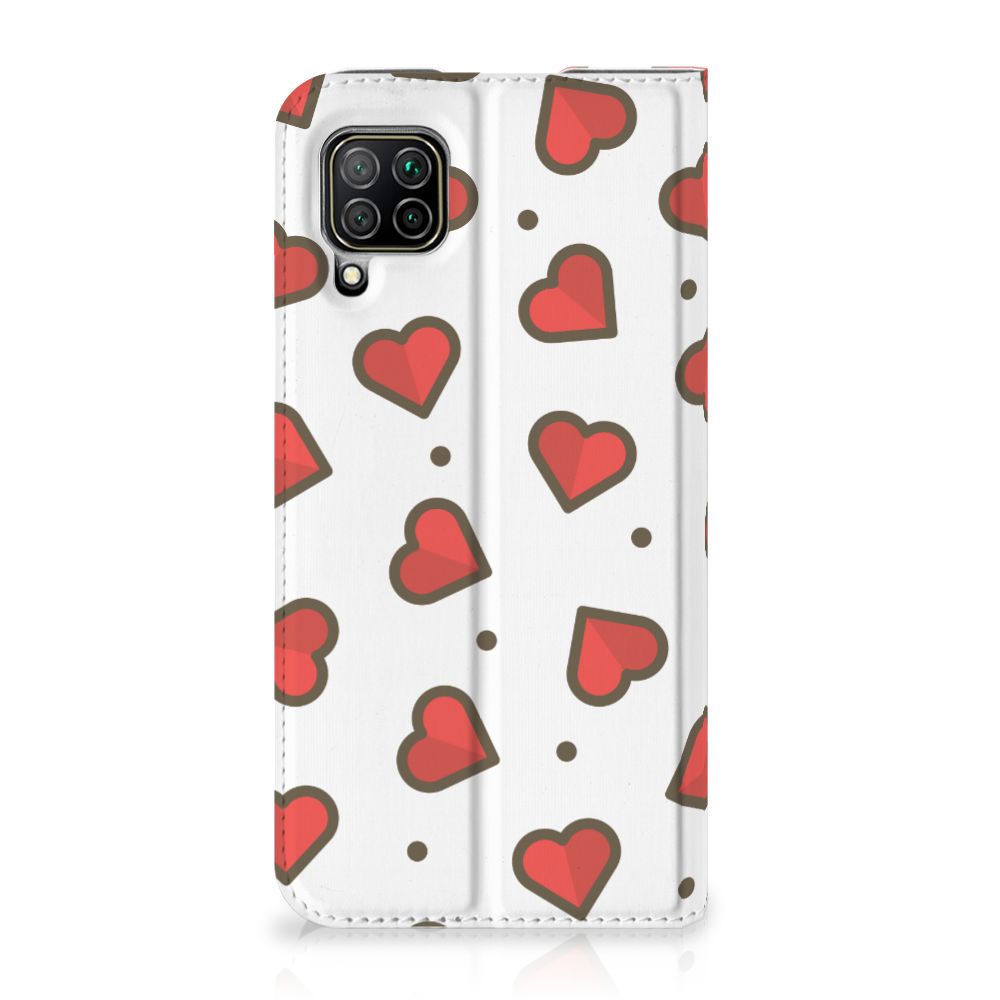 Huawei P40 Lite Hoesje met Magneet Hearts