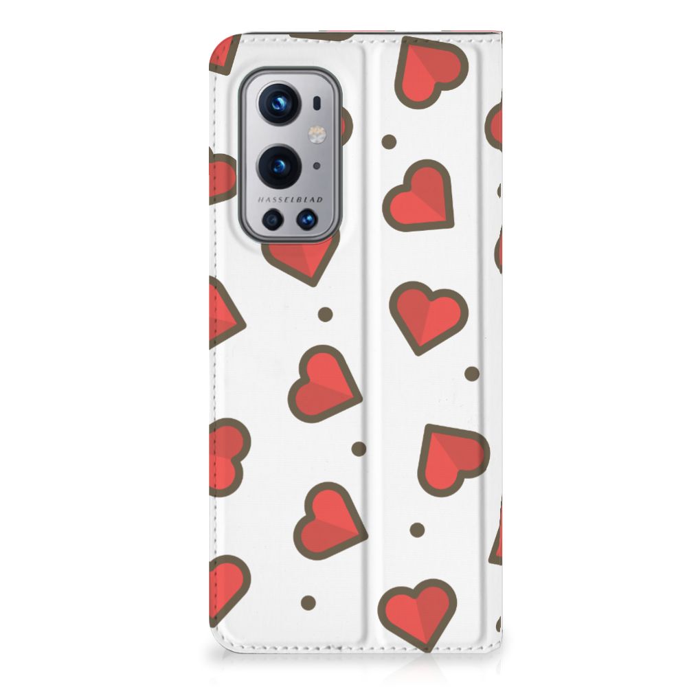 OnePlus 9 Pro Hoesje met Magneet Hearts
