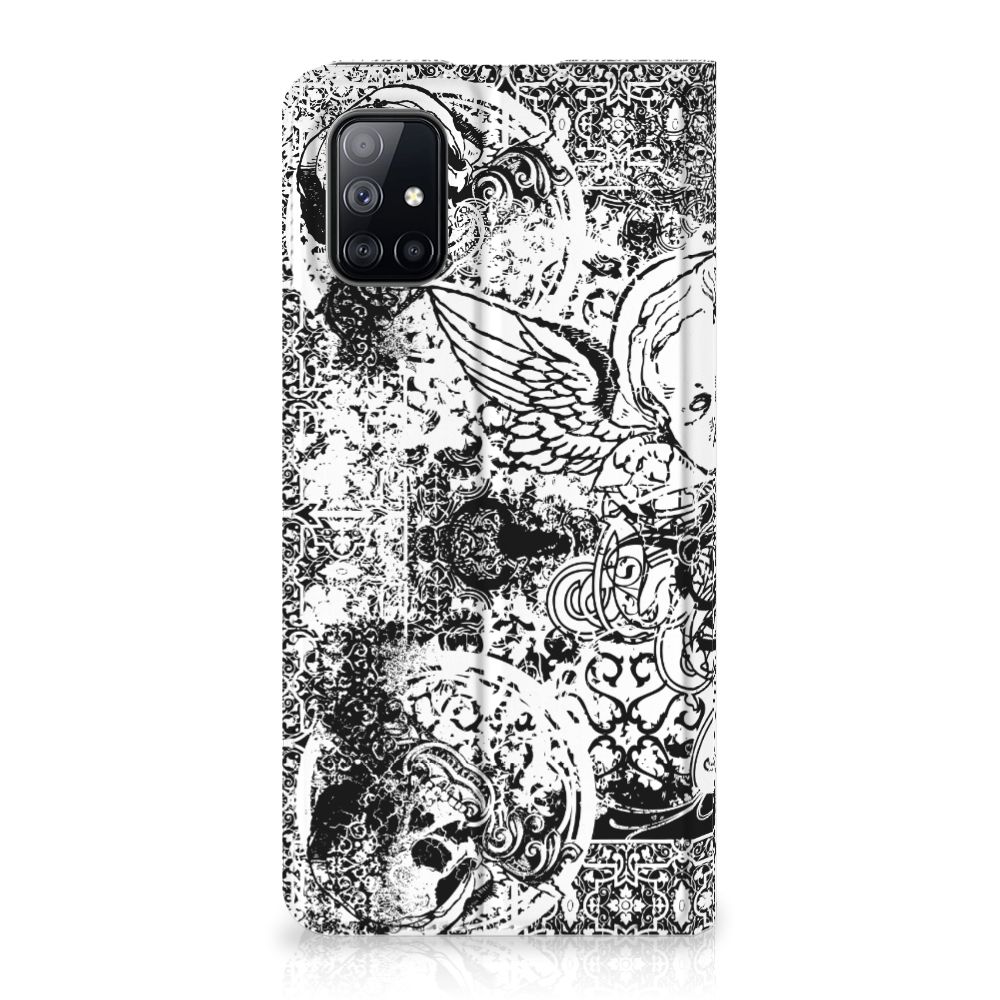 Mobiel BookCase Samsung Galaxy M51 Skulls Angel