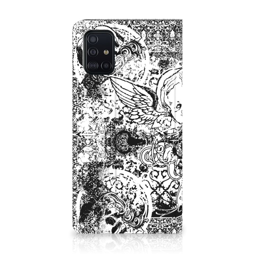Mobiel BookCase Samsung Galaxy A51 Skulls Angel