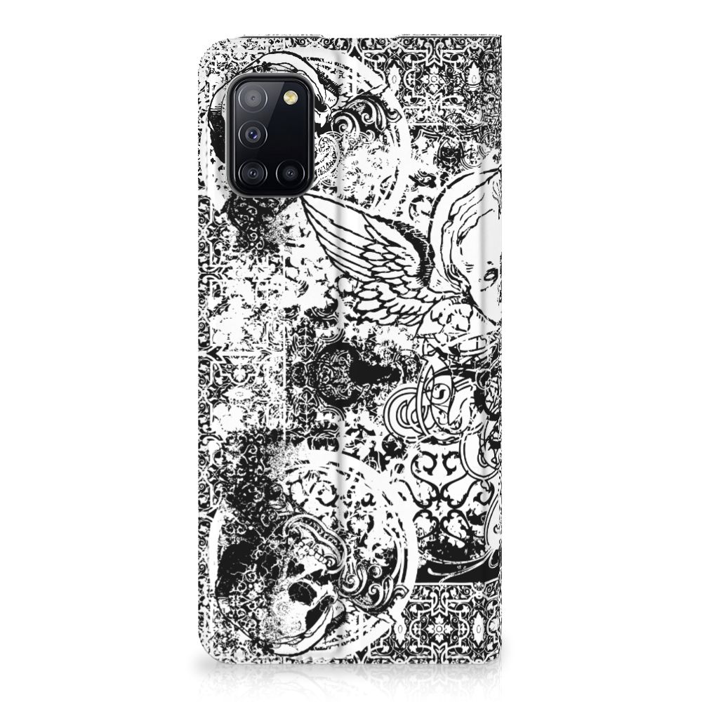 Mobiel BookCase Samsung Galaxy A31 Skulls Angel