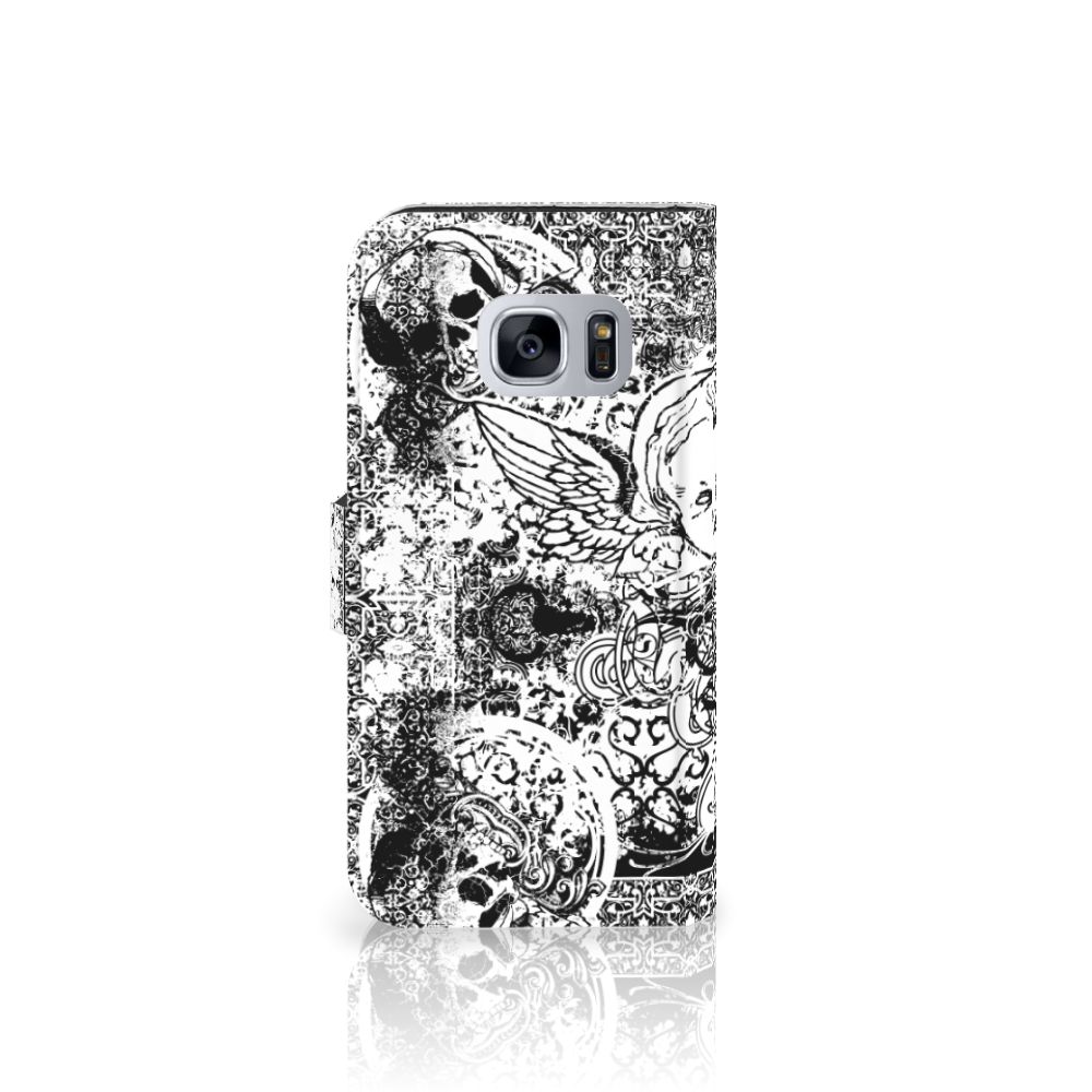 Telefoonhoesje met Naam Samsung Galaxy S7 Skulls Angel