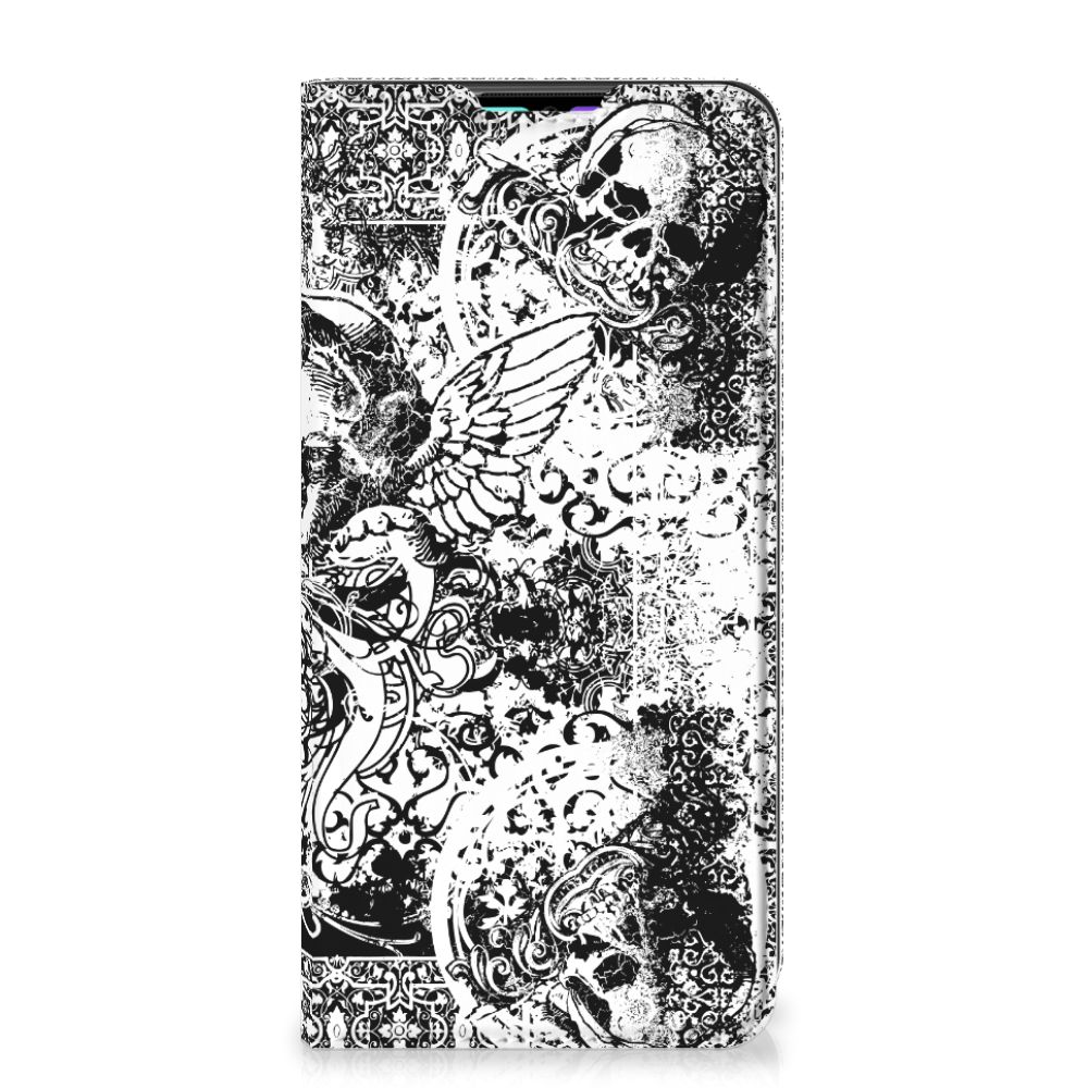 Mobiel BookCase Xiaomi Mi Note 10 Lite Skulls Angel