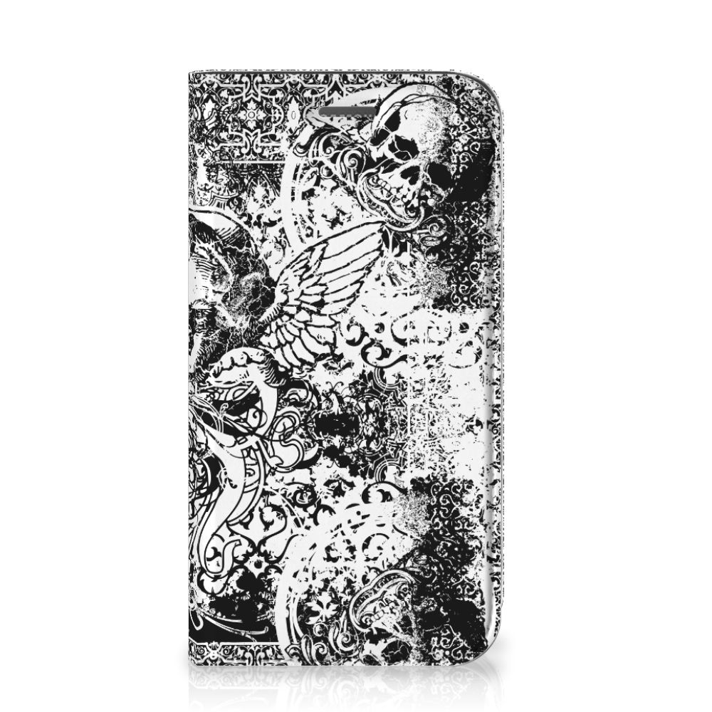 Mobiel BookCase Samsung Galaxy Xcover 4s Skulls Angel