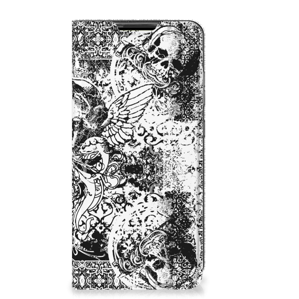 Mobiel BookCase Samsung Galaxy A52 Skulls Angel