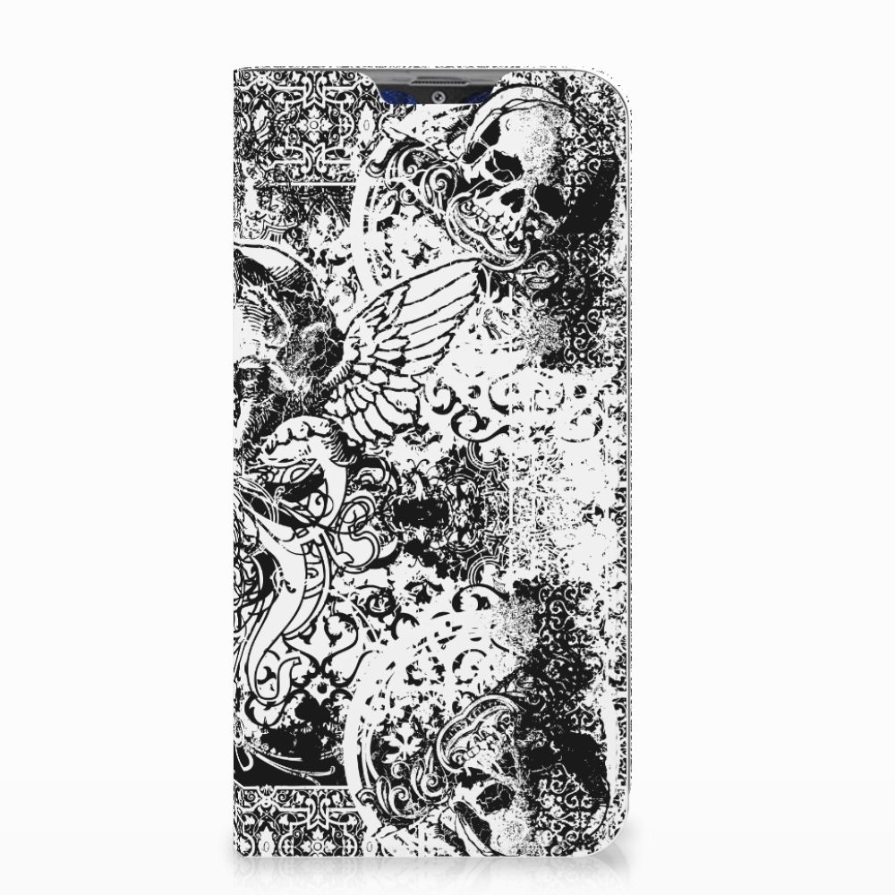 Mobiel BookCase Samsung Galaxy A30 Skulls Angel