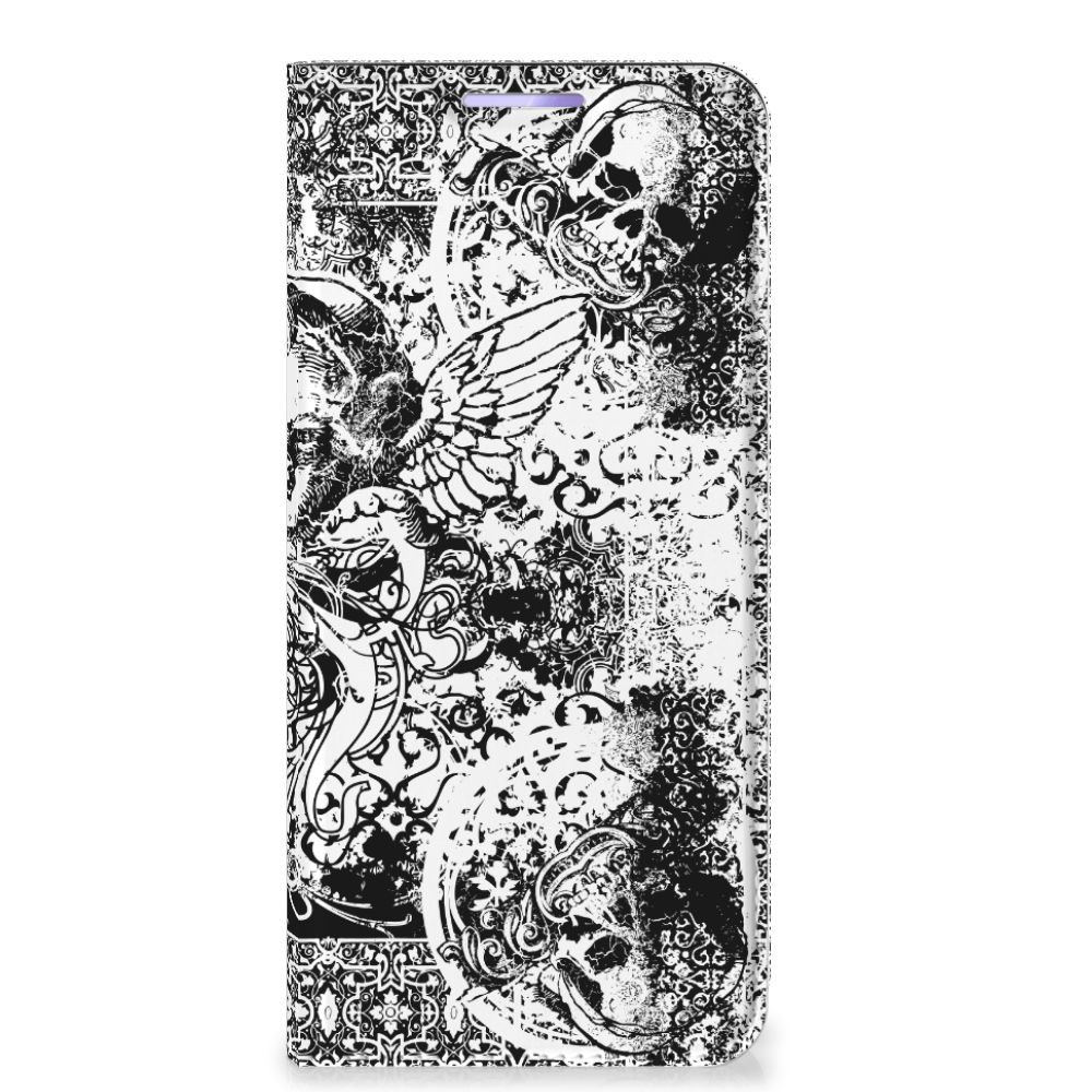 Mobiel BookCase OPPO Find X3 Lite Skulls Angel