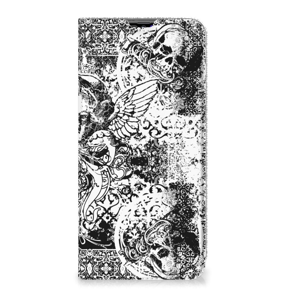 Mobiel BookCase Samsung Galaxy A70 Skulls Angel