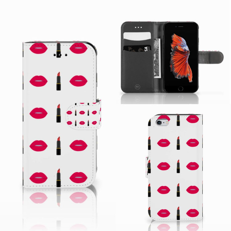 Apple iPhone 6 | 6s Boekhoesje Design Lipstick Kiss