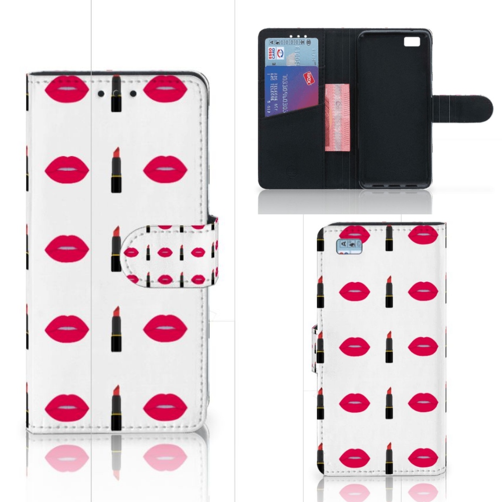 Huawei Ascend P8 Lite Boekhoesje Design Lipstick Kiss