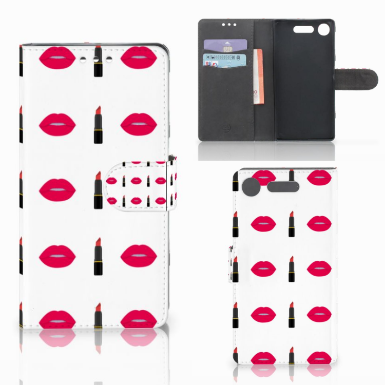 Sony Xperia XZ1 Boekhoesje Design Lipstick Kiss