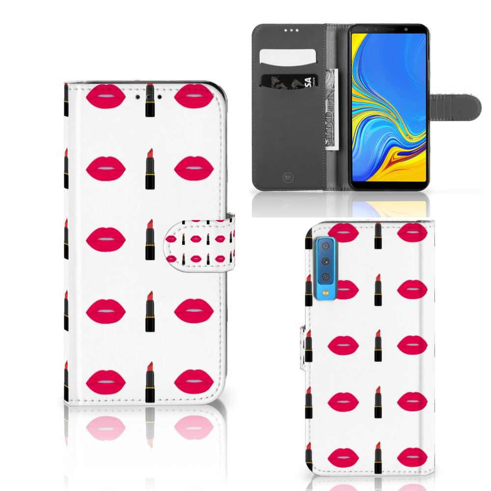 Samsung Galaxy A7 (2018) Telefoon Hoesje Lipstick Kiss