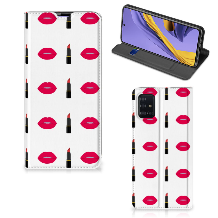 Samsung Galaxy A51 Hoesje met Magneet Lipstick Kiss