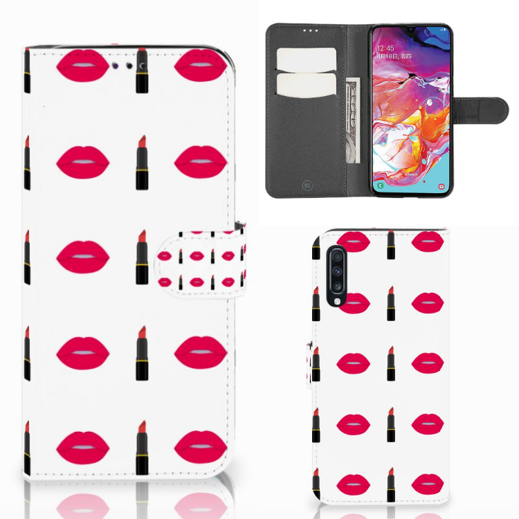 Samsung Galaxy A70 Telefoon Hoesje Lipstick Kiss