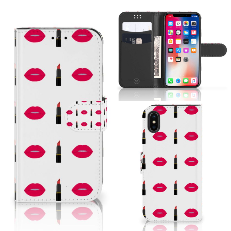 Apple iPhone X | Xs Boekhoesje Design Lipstick Kiss