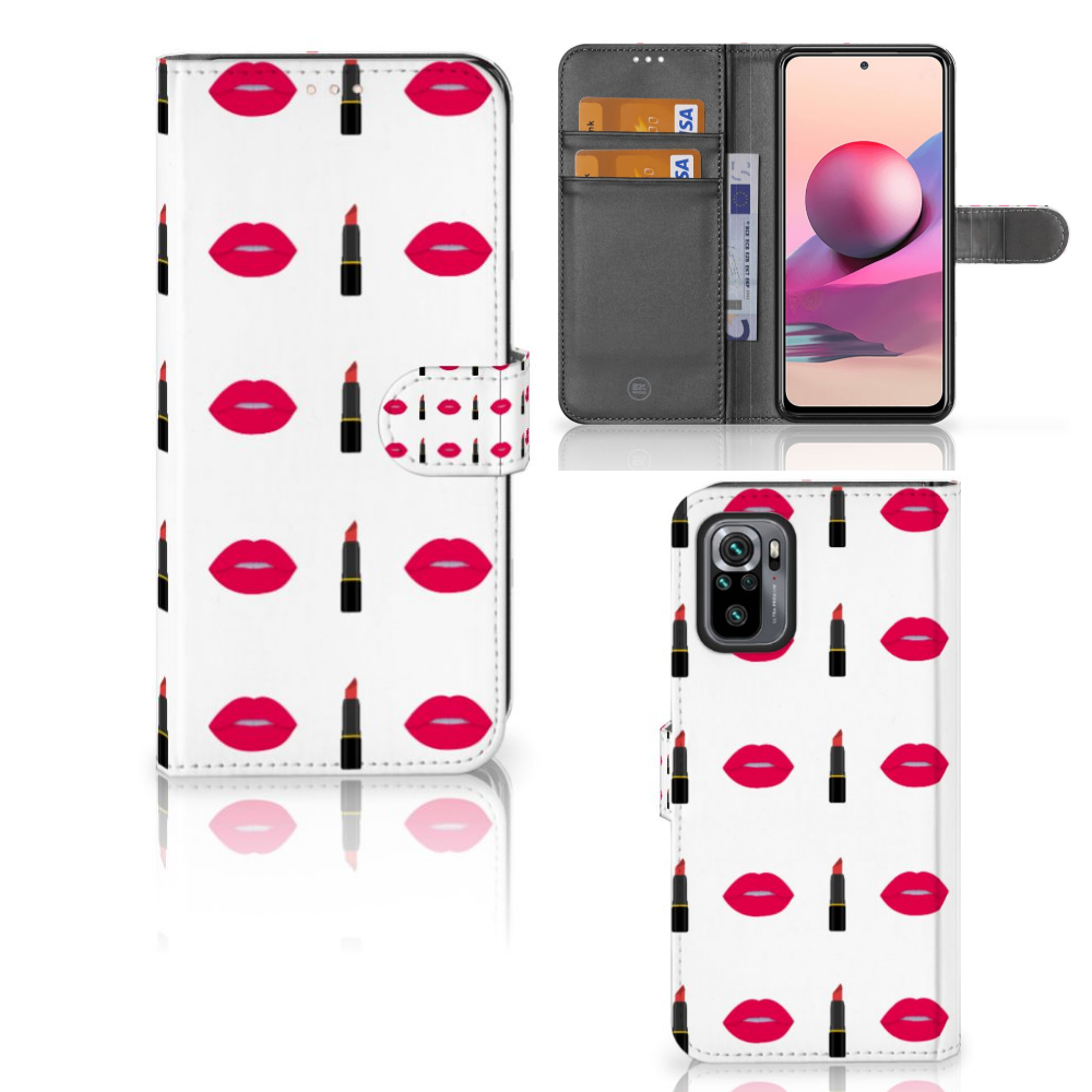 Xiaomi Redmi Note 10S | 10 4G | Poco M5s Telefoon Hoesje Lipstick Kiss
