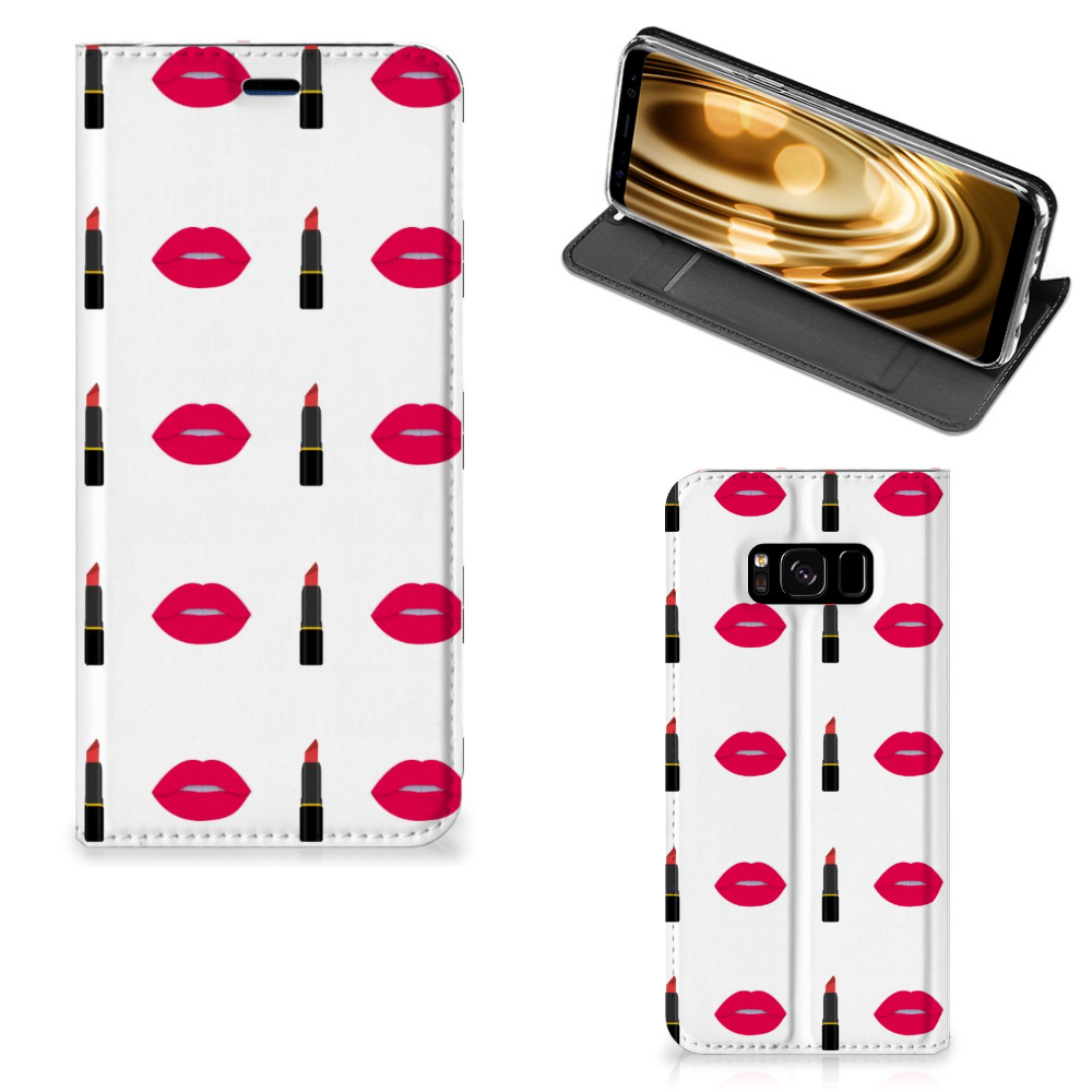 Samsung Galaxy S8 Standcase Hoesje Design Lipstick Kiss