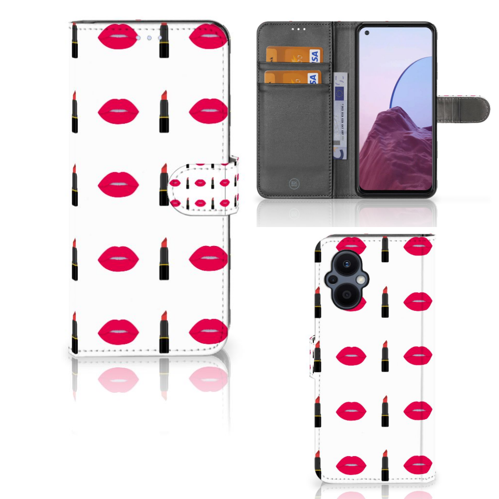 OPPO Reno 8 Lite | OnePlus Nord N20 Telefoon Hoesje Lipstick Kiss
